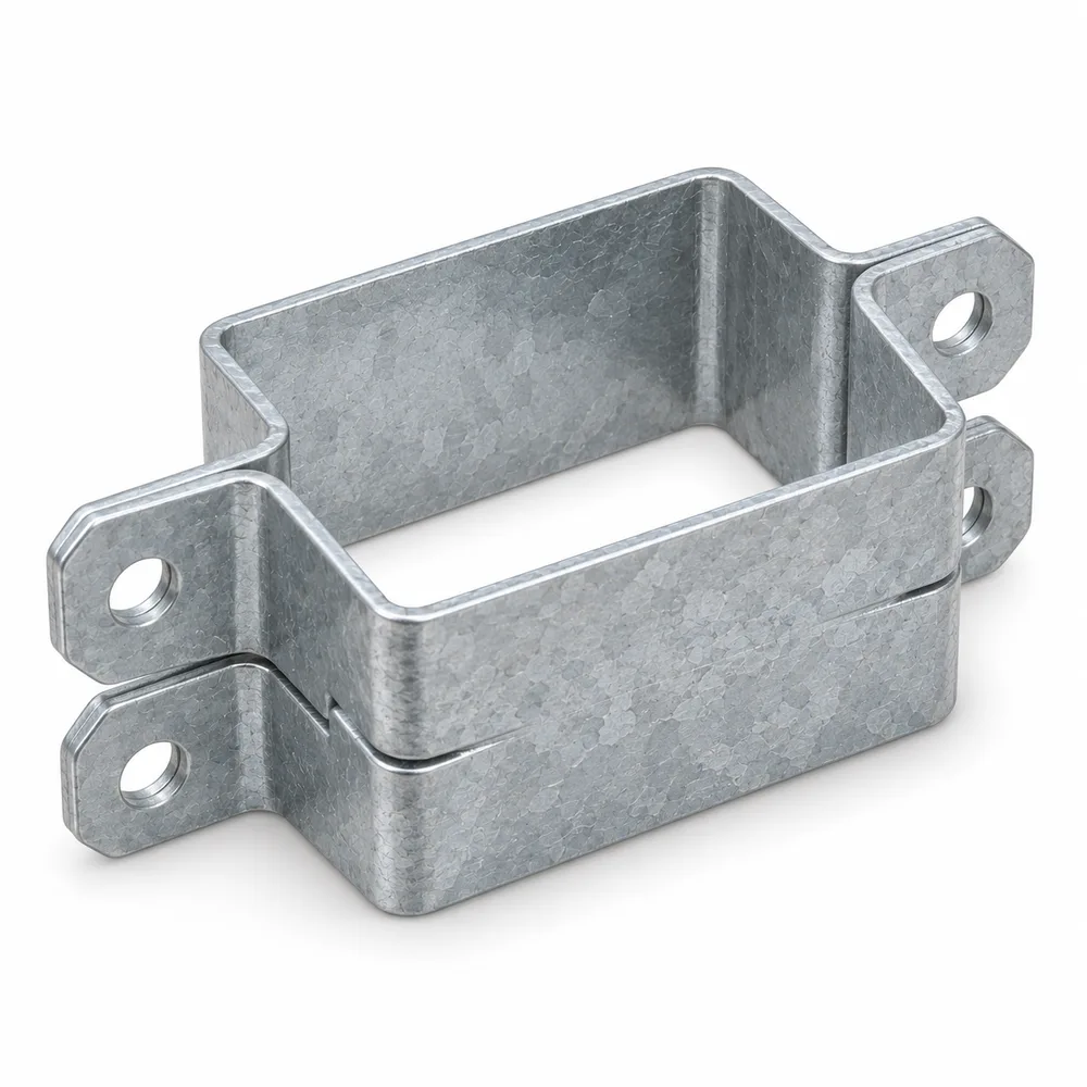 Fence bracket 60 × 40 mm for post rectangular galvanized
